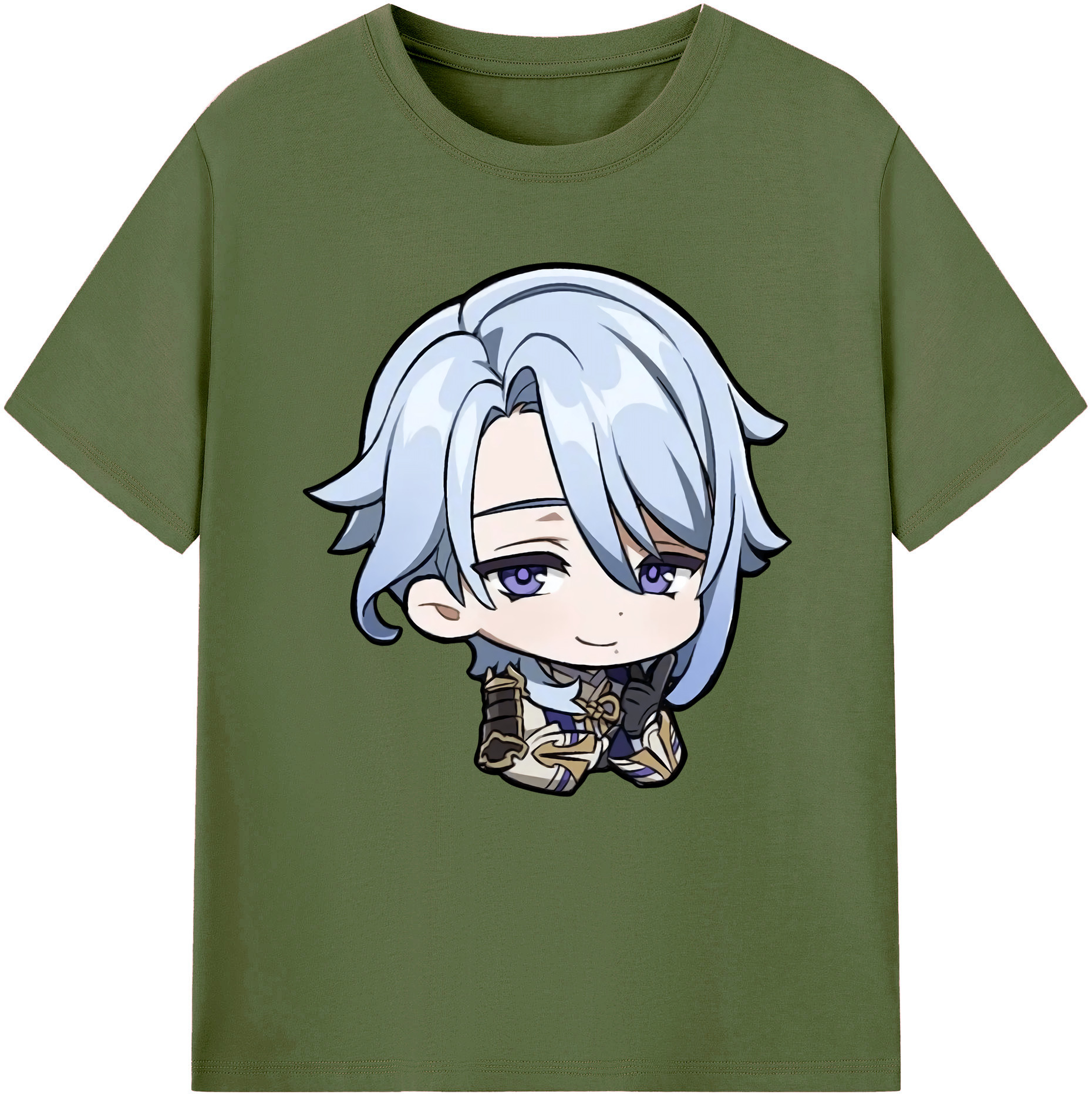 げんし神 神里綾人 かみさとあやと genshin Kamisato Ayato 綿100％半袖Tシャツ（フロントプリント）